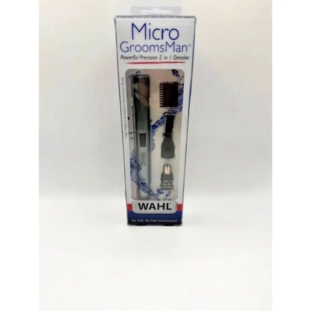 Wahl Micro Groomsman Trimmer 2-in-1 Detailer Nose Ear Eyebrow Grooming NEW